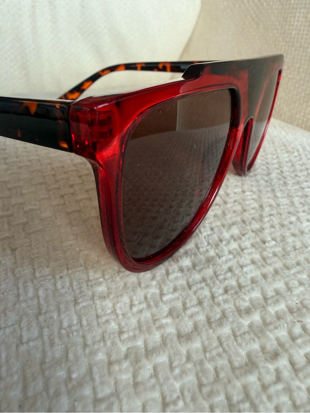 I-Sea Anthropologie Flat-Top Aviator Polarized Sunglasses Tortoiseshell - Picture 5 of 8